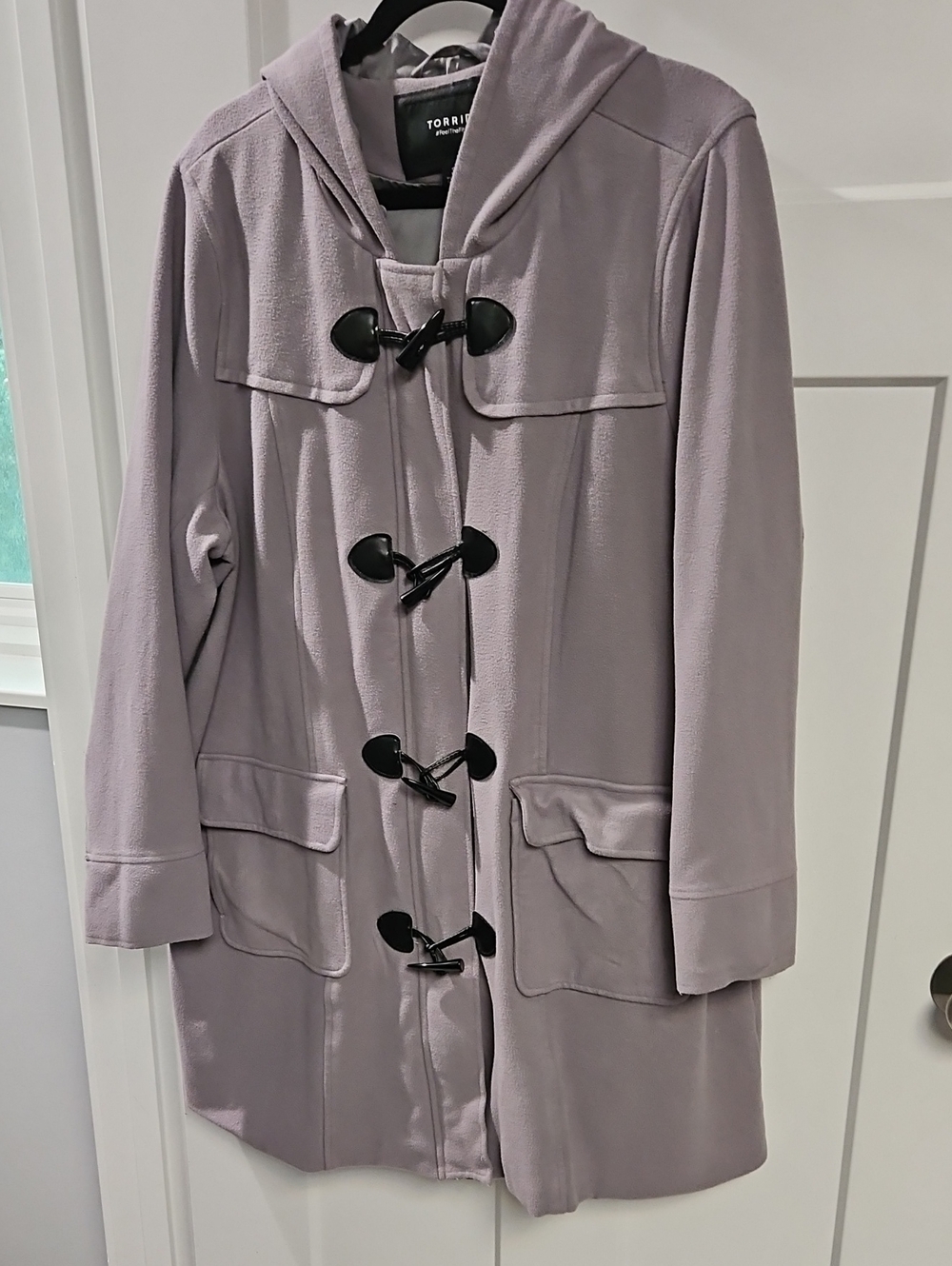 torrid Lilac Hooded Toggle Pea Coat